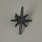 Set of 6 Antique Finish Mid Century Modern Starburst Drawer Pulls